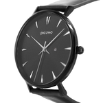【PICONO】Te amo collection black leather strap couple watch-Men / JE-12101, , large