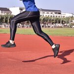 【AREXSPORT台灣製】AS-9485 壓力褲男 壓縮褲男款-登山褲 耐磨吸排 運動訓練壓力褲 男長褲 運動長褲, 黑藍 (膝蓋加壓) AS-9485, large