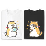 JZ TEE Shiba Inu & Cat - You're the Best Graphic Tee, , large
