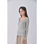 (S) bershkav領灰色長袖上衣二手衣, , large