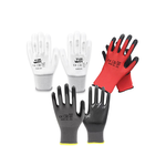 止滑耐磨 透氣舒適 防護工作手套 PU 乳膠 耐用 防靜電 無塵室, , large