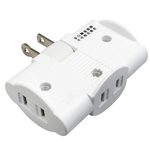 [寶旺旺]威電 2孔3座 任意轉 三面插(15A 1650W)CB-2031, , large