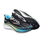 DIADORA迪亞多那 專業避震慢跑鞋 男運動鞋 男鞋 寬楦 透氣 散熱 厚底 吸震 回彈 足弓支撐 止滑 黑藍 白桔, , large