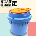 金德恩 GS MALL 台灣專利製造 隨身摺疊水杯 500ml 附杯套 隨機色 馬克杯 旅行水杯 摺疊水杯 摺疊杯 水杯 隨行杯, , large