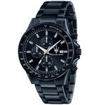 MASERATI 瑪莎拉蒂 Sfida 超跑綻藍三眼計時手錶-40mm R8873640023, , large