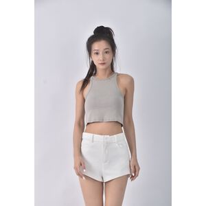 (M) 【安于晴Charlene私服】高腰質感白色短褲二手衣