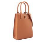 BURBERRY Frances 荔枝皮革微型手機托特包/焦糖色, , large