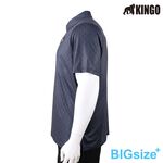 KINGO-大尺碼-男款 排汗POLO衫-深藍-413204, , large
