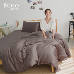 BUHO 素面文青300織100%TENCEL&trade;純天絲&trade;6x7尺雙人兩用被+枕套三件組-(多款任選), , large
