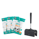 掀蓋式短柄膠黏拖把-60周-1支+百研/通用型膠黏補充包/60周-3入×3包-1組, , large