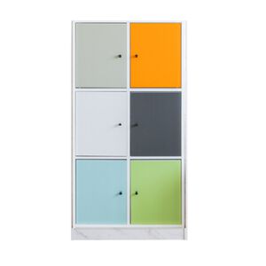 Exclusive play Colorful six-door cabinet
