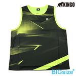 KINGO-超大尺碼-男款 排汗 背心-黃-415602, , large