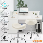 【G+居家】免組裝 人體工學舒適馬鞍升降辦公椅-2吋純黑輪(氣壓升降椅/旋轉椅/升降椅/高腳椅/醫師椅/美容椅/美甲椅), , large