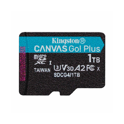 【Kingston】Canvas Go!Plus 1TB SDCG4 SDXC A2 U3 V30 UHS-I 記憶卡 讀取速度:200MB/s