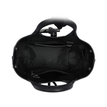 LONGCHAMP Roseau XS 竹節釦牛皮手提/斜背迷你二用包/黑色, , large