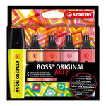 STABILO 德國 思筆樂 BOSS ORIGINAL ARTY 波士經典螢光筆  5色暖色系組/盒 ST70/5-02-1-20, , large