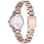 CITIZEN 星辰 XC 櫻花粉紅金 鈦 鑽石光動能電波女錶 ES9497-88X, , large