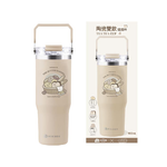 奶油家族 × 伴佳家 陶瓷雙飲提提杯 奶茶色, , large