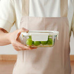 高硼矽玻璃保鮮盒 【170ml~1050ml】 鋼化玻璃蓋 可微波 不卡油 好清洗 透明可視 密封防漏 便當盒 玻璃碗, , large