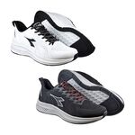 DIADORA迪亞多那 戰狼專業慢跑鞋 男運動鞋 男鞋 寬楦 透氣 耐用 反光 吸震 減壓 輕量 氣墊乳膠鞋墊 白黑 黑, , large