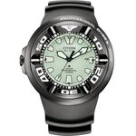 CITIZEN 星辰 PROMASTER 限量 光動能300米潛水手錶 送禮-黑x夜光 BJ8055-04X, , large
