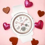 CASIO 卡西歐 BABY-G 緞帶雙顯女錶-白/粉色 BGA-290RA-7A, , large