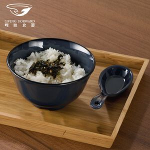 【哩皿食器】台灣製  CPET 潔晶飯碗｜暮夜藍