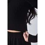 (S) 【安于晴Charlene私服】bershka質感修身短版黑色外套二手衣, , large