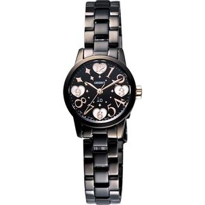 ORIENT 東方錶 iO系列 時空愛戀甜蜜女錶-黑/25mm WI0021QB