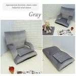 Velvet cloth ComfortableJapanese room chair with armrests, , large