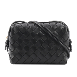 BOTTEGA VENETA Mini Loop 小羊皮迷你相機斜背包/黑色