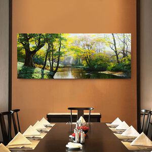 【御畫房】秘境 國家一級畫師手繪油畫60×120cm(VF-30)