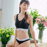 【NEONER銀離子】運動健身天絲棉低腰抗菌丁字內褲-黑(S), , large