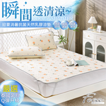 【FOCA】Moxia | Graphene antibacterial breathable natural latex cooling pad/cooling mat/multi-function pad (gift: same style pillowcase) - single, , large