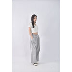 (3XL) gram高腰抽繩灰色長褲二手衣, , large