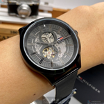 [星晴錶業]TommyHilfiger手錶,44mm,TH00030黑色錶面黑錶殼深黑色米蘭錶帶款, , large