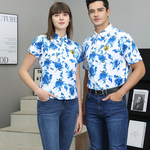 【FALALI】短袖冰感POLO衫-男(藍花), , large