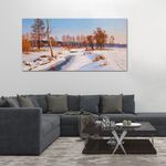 【御畫房】雪鄉 國家一級畫師手繪油畫60×120cm(VF-129), , large