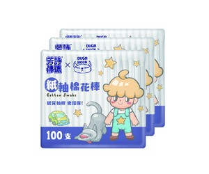 Paper stick cotton swabs