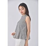 (S) ob style質感露肩黑色短袖上衣二手衣, , large