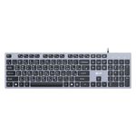 KTNET S750 KTKBS750 Membrane USB Wired Keyboard Ultra-Thin Silent Low Keycap Design (Black / Grey), , large