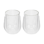 S/2 DOUBLE WALL GLASS CUP, , large
