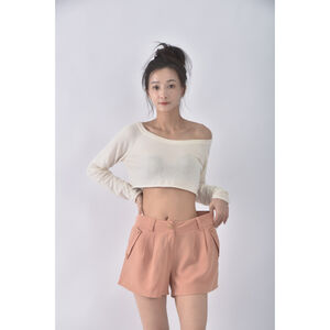 (S) pazzo素面橘色短褲二手衣