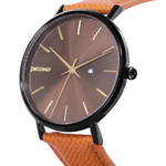 【PICONO】Cosmos collection brown metal dial leather strap watch / CO-9301, , large