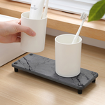 硅藻土吸水置物墊【灰岩大理石-小號25*10cm】 吸水墊 架高 珪藻土 吸水墊 防滑墊 洗漱墊 硅藻土 浴室 置物架 置物墊, , large