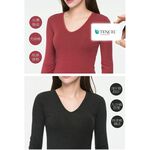 極速女V領發熱衣-L280 保暖 抗寒 台灣製, , large