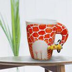 GS MALL 350ml 動物造型陶瓷杯 動物造型杯 陶瓷杯 馬克杯 水杯 動物杯 造型陶瓷杯 造型杯, , large