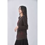 (S) grand onil圖案棕色長袖上衣二手衣, , large