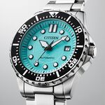 CITIZEN 星辰 七夕情人節推薦款 青春撞色 街頭滑板機械錶-蒂芬尼藍 NJ0170-83X, , large