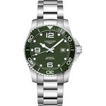 LONGINES 浪琴 深海征服者浪鬼陶瓷潛水機械錶-綠x銀/41mm L37814066, , large
